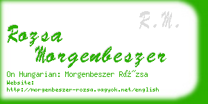 rozsa morgenbeszer business card